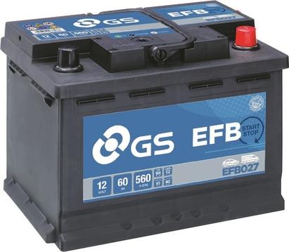 GS EFB027 - Стартерна акумуляторна батарея, АКБ avtolavka.club