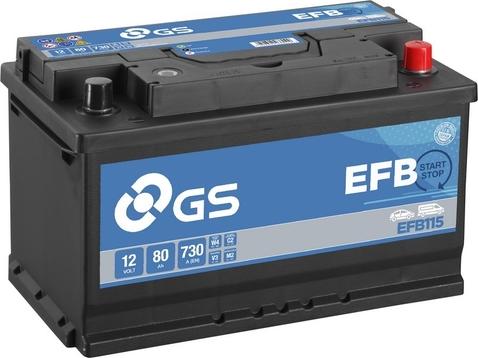 GS EFB115 - Стартерна акумуляторна батарея, АКБ avtolavka.club