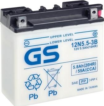 GS GS-12N5.5-3B - Стартерна акумуляторна батарея, АКБ avtolavka.club
