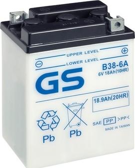 GS GS-B38-6A - Стартерна акумуляторна батарея, АКБ avtolavka.club