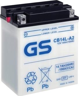 GS GS-CB14L-A2 - Стартерна акумуляторна батарея, АКБ avtolavka.club