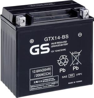 GS GS-GTX14-BS - Стартерна акумуляторна батарея, АКБ avtolavka.club