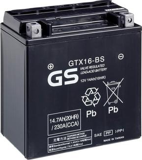 GS GS-GTX16-BS - Стартерна акумуляторна батарея, АКБ avtolavka.club