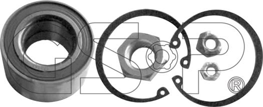 GSP GK0593 - Комплект підшипника маточини колеса avtolavka.club