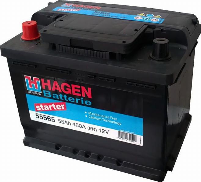 Hagen 55565 - Стартерна акумуляторна батарея, АКБ avtolavka.club