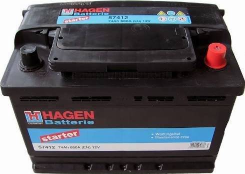 Hagen 57412 - Стартерна акумуляторна батарея, АКБ avtolavka.club