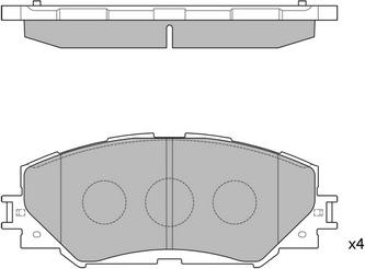 4X4 ESTANFI EST-50-02-269 - Гальмівні колодки, дискові гальма avtolavka.club