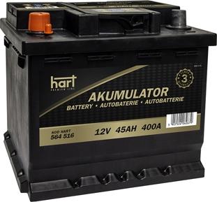 Hart 564 516 - Стартерна акумуляторна батарея, АКБ avtolavka.club