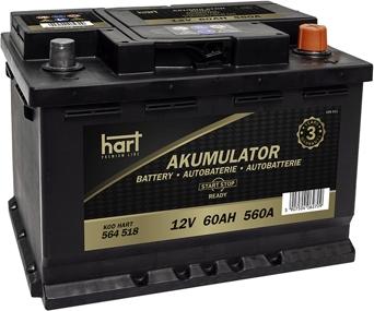 Hart 564 518 - Стартерна акумуляторна батарея, АКБ avtolavka.club