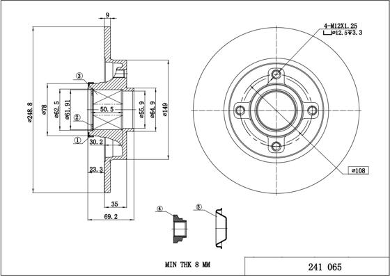 Hart 241 065 - Гальмівний диск avtolavka.club