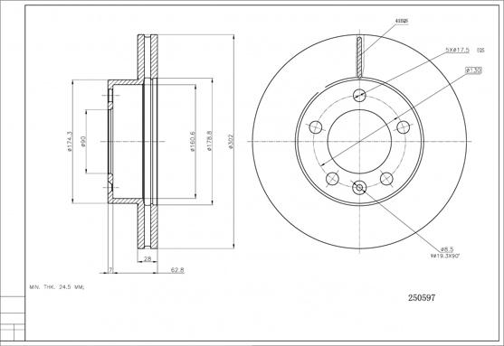 Hart 250 597 - Гальмівний диск avtolavka.club