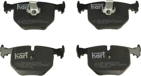 Hart 215 924 - Гальмівні колодки, дискові гальма avtolavka.club