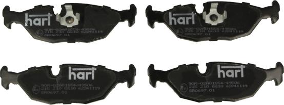 Hart 215 210 - Гальмівні колодки, дискові гальма avtolavka.club