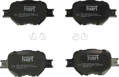 Hart 221 665 - Гальмівні колодки, дискові гальма avtolavka.club