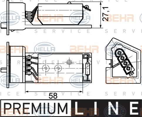 HELLA 9ML 351 029-131 - Опір, реле, вентилятор салону avtolavka.club