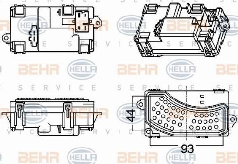 HELLA 5HL 351 000-794 - Регулятор, вентилятор салону avtolavka.club