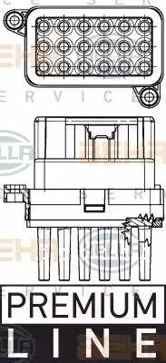 HELLA 5HL 351 332-341 - Регулятор, вентилятор салону avtolavka.club