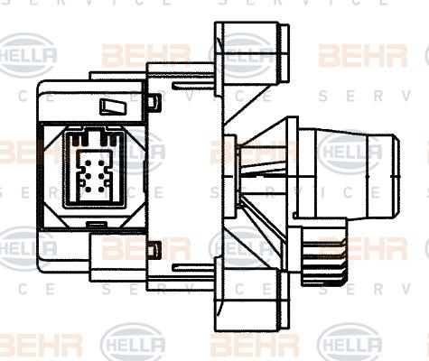 HELLA 6NW 351 345-251 - Регулювальний елемент, змішувальний клапан avtolavka.club
