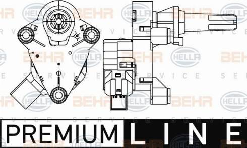 HELLA 6NW 351 345-261 - Регулювальний елемент, змішувальний клапан avtolavka.club