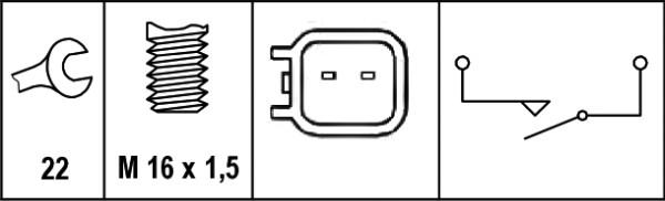 HELLA 6ZF 010 965-031 - Датчик, контактний перемикач, фара заднього ходу avtolavka.club