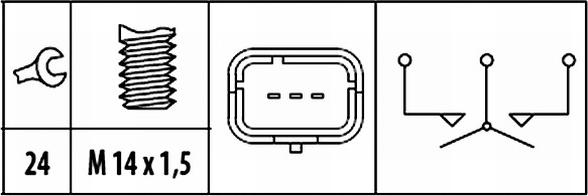 HELLA 6ZF 181 612-071 - Датчик, контактний перемикач, фара заднього ходу avtolavka.club