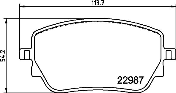 HELLA 8DB 355 044-181 - Гальмівні колодки, дискові гальма avtolavka.club