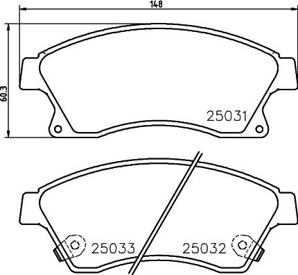 HELLA 8DB 355 045-461 - Гальмівні колодки, дискові гальма avtolavka.club