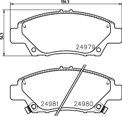 HELLA 8DB 355 045-551 - Гальмівні колодки, дискові гальма avtolavka.club