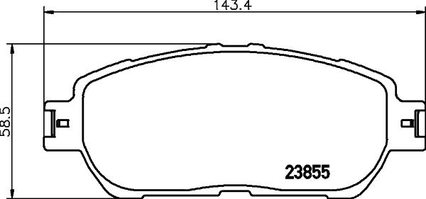 HELLA 8DB 355 045-501 - Гальмівні колодки, дискові гальма avtolavka.club