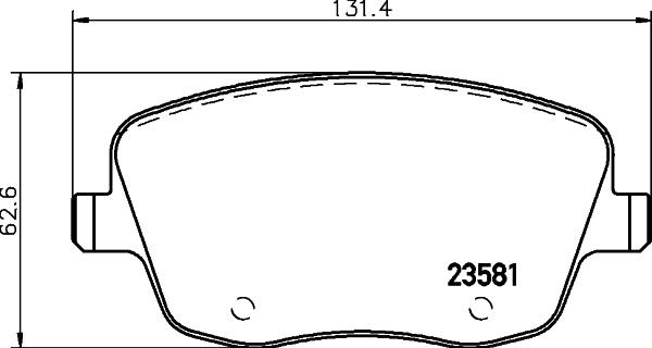 HELLA 8DB 355 045-601 - Гальмівні колодки, дискові гальма avtolavka.club