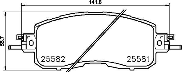 HELLA 8DB 355 045-621 - Гальмівні колодки, дискові гальма avtolavka.club