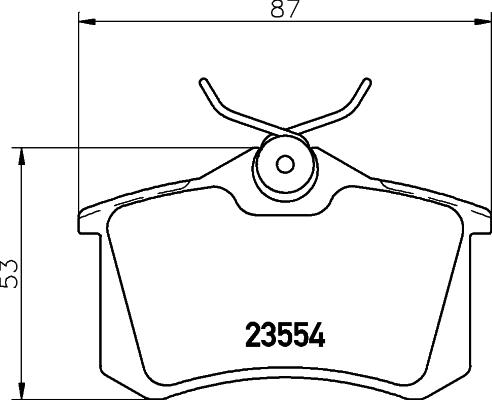 HELLA 8DB 355 045-061 - Гальмівні колодки, дискові гальма avtolavka.club