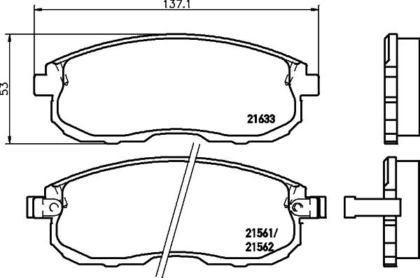 HELLA 8DB 355 045-081 - Гальмівні колодки, дискові гальма avtolavka.club