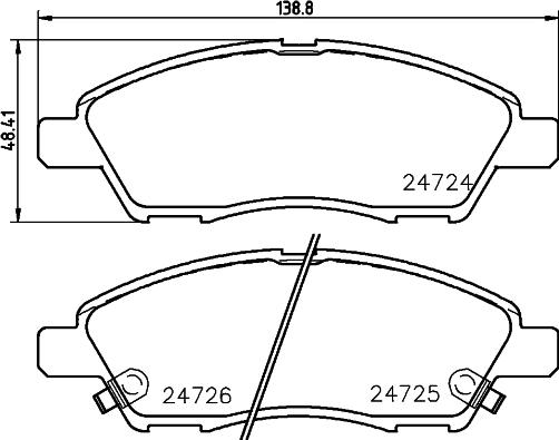 HELLA 8DB 355 045-031 - Гальмівні колодки, дискові гальма avtolavka.club