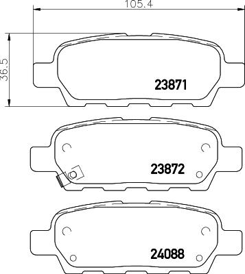 HELLA 8DB 355 045-101 - Гальмівні колодки, дискові гальма avtolavka.club