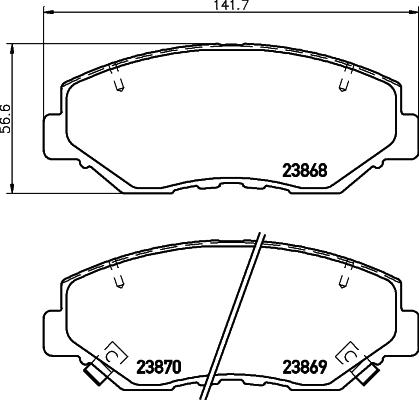 HELLA 8DB 355 045-171 - Гальмівні колодки, дискові гальма avtolavka.club