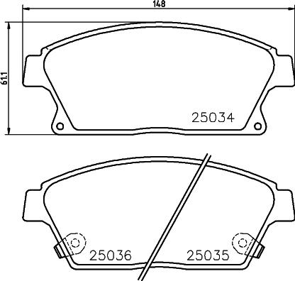 HELLA 8DB 355 045-341 - Гальмівні колодки, дискові гальма avtolavka.club