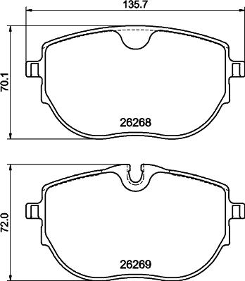 HELLA 8DB 355 040-921 - Гальмівні колодки, дискові гальма avtolavka.club