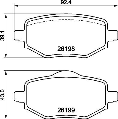 HELLA 8DB 355 040-971 - Гальмівні колодки, дискові гальма avtolavka.club