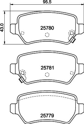 HELLA 8DB 355 040-611 - Гальмівні колодки, дискові гальма avtolavka.club