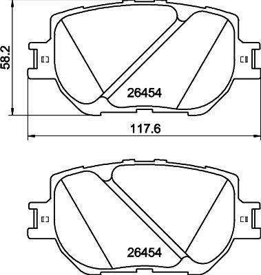 HELLA 8DB 355 041-221 - Гальмівні колодки, дискові гальма avtolavka.club