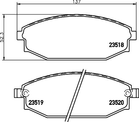 HELLA 8DB 355 009-961 - Гальмівні колодки, дискові гальма avtolavka.club