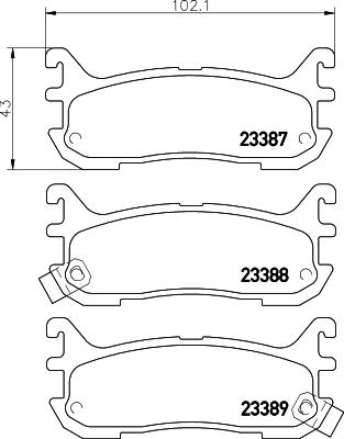 HELLA 8DB 355 009-911 - Гальмівні колодки, дискові гальма avtolavka.club