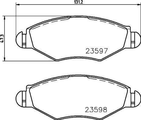 HELLA 8DB 355 009-411 - Гальмівні колодки, дискові гальма avtolavka.club