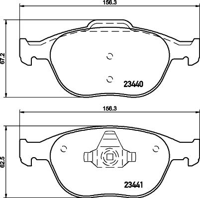 HELLA 8DB 355 009-561 - Гальмівні колодки, дискові гальма avtolavka.club