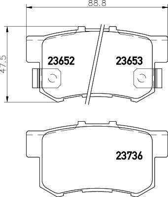 HELLA 8DB 355 009-581 - Гальмівні колодки, дискові гальма avtolavka.club