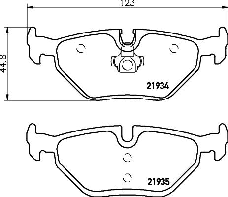 HELLA 8DB 355 009-051 - Гальмівні колодки, дискові гальма avtolavka.club