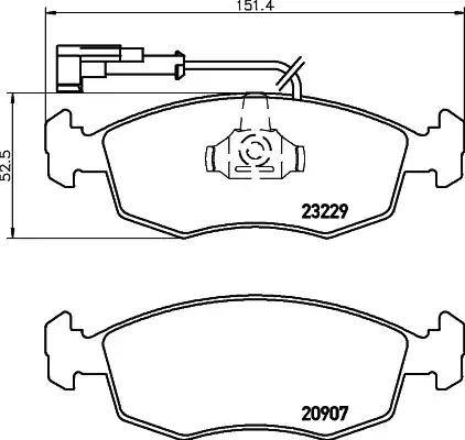 HELLA 8DB 355 009-151 - Гальмівні колодки, дискові гальма avtolavka.club