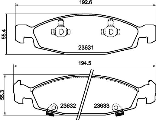 HELLA 8DB 355 009-881 - Гальмівні колодки, дискові гальма avtolavka.club