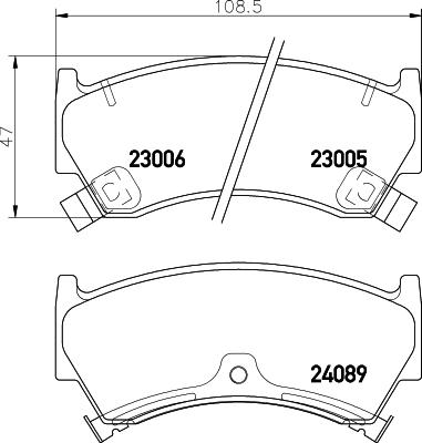 HELLA 8DB 355 009-821 - Гальмівні колодки, дискові гальма avtolavka.club